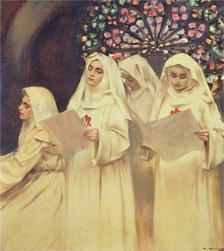 Ramon Casas - Coro di monache, Cercle del Liceu, Barcellona